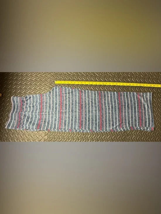 Women’s Peace Love Joy Pajama Set With Wide Leg Pants Blue & Stripes XL - Picture 8 of 10